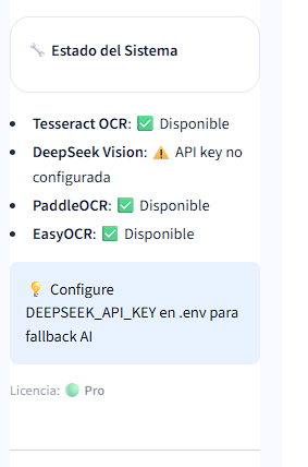 Panel de diagnóstico de integridad con resultados de los 6 componentes verificados
